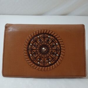 Brighton Ferrara Folio Wallet Women's Leather Clutch with Embossed Design